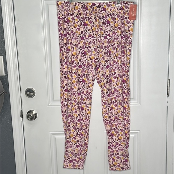 State of Day Women's XL Floral Pajama or Lounge Pants - Purple and Yellow - Picture 1 of 8